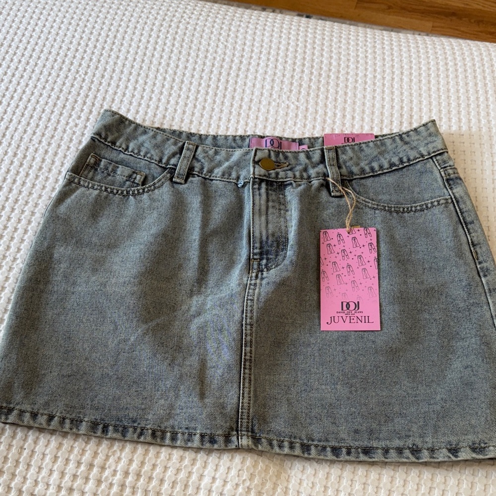 Classic Denim Mini Skirt - Blue